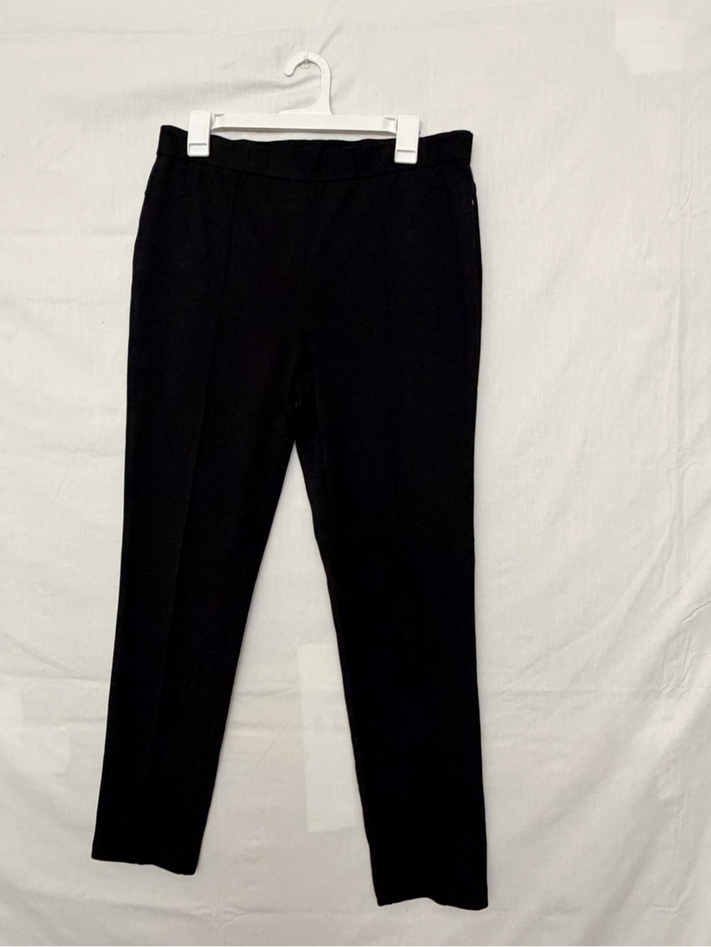 Style & Co Womens Large Black Stretch Pintuck Seam Pull On Pants Studs(A973)